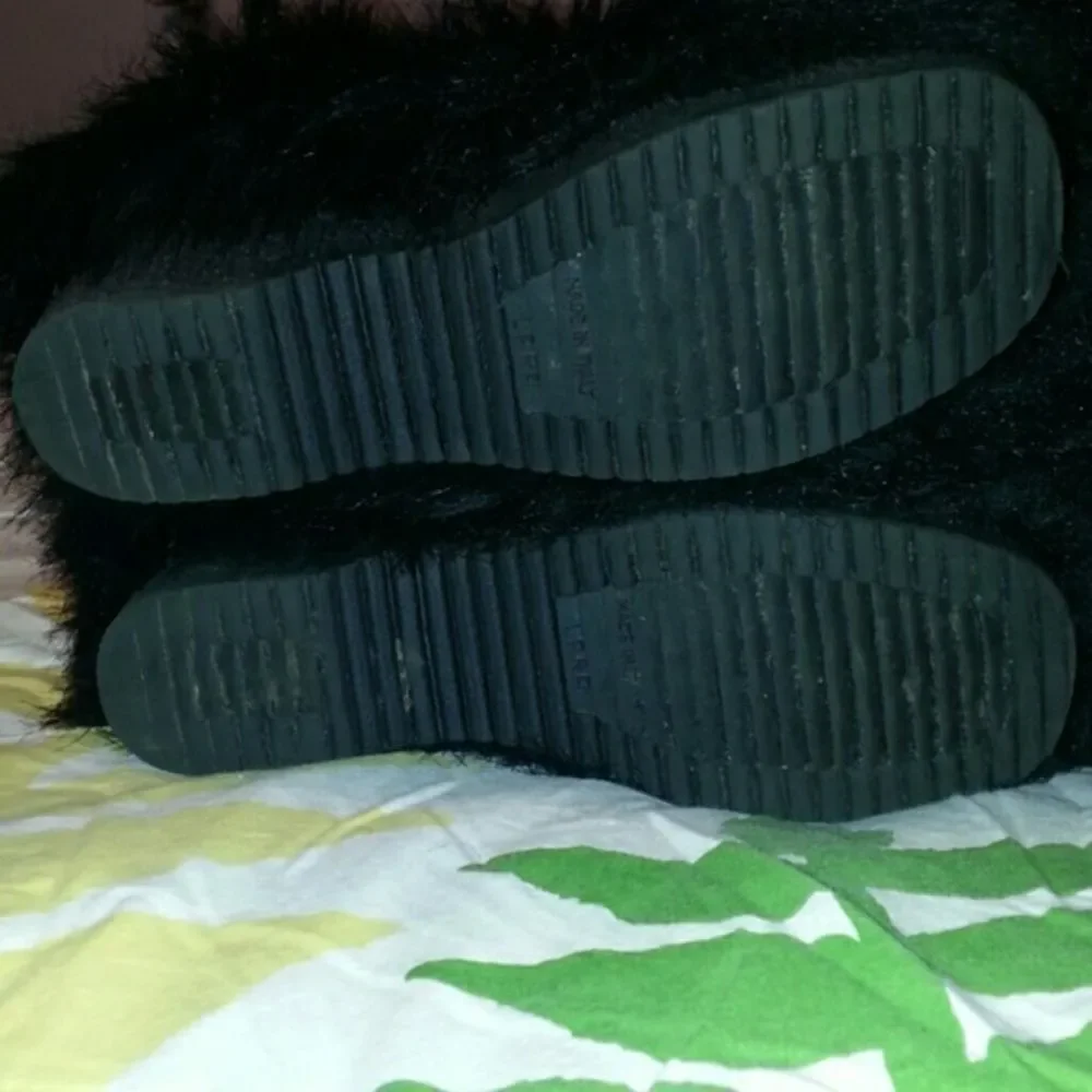 Brand New Vegan Fur Pajar Black Yeti‎ Chewbacca Apres-Ski Boots in Box Vintage 8